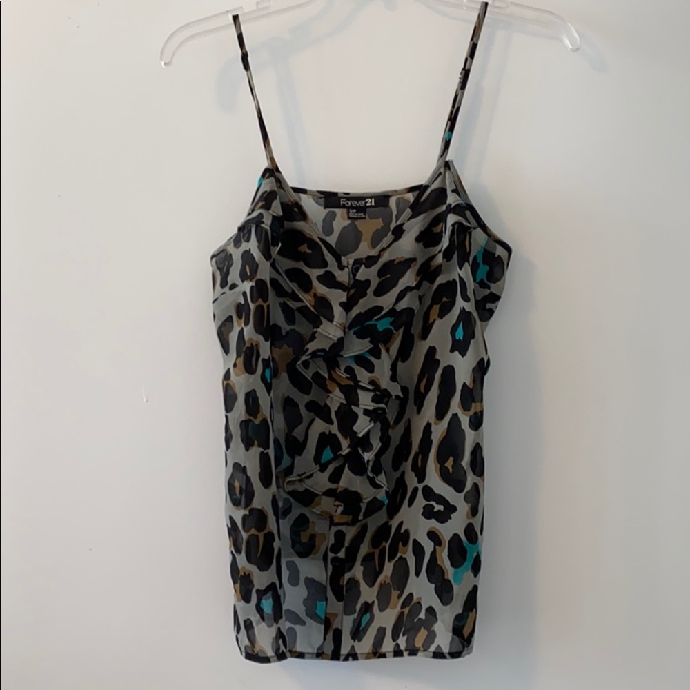 FOREVER 21 | Ruffle Leopard Blouse
